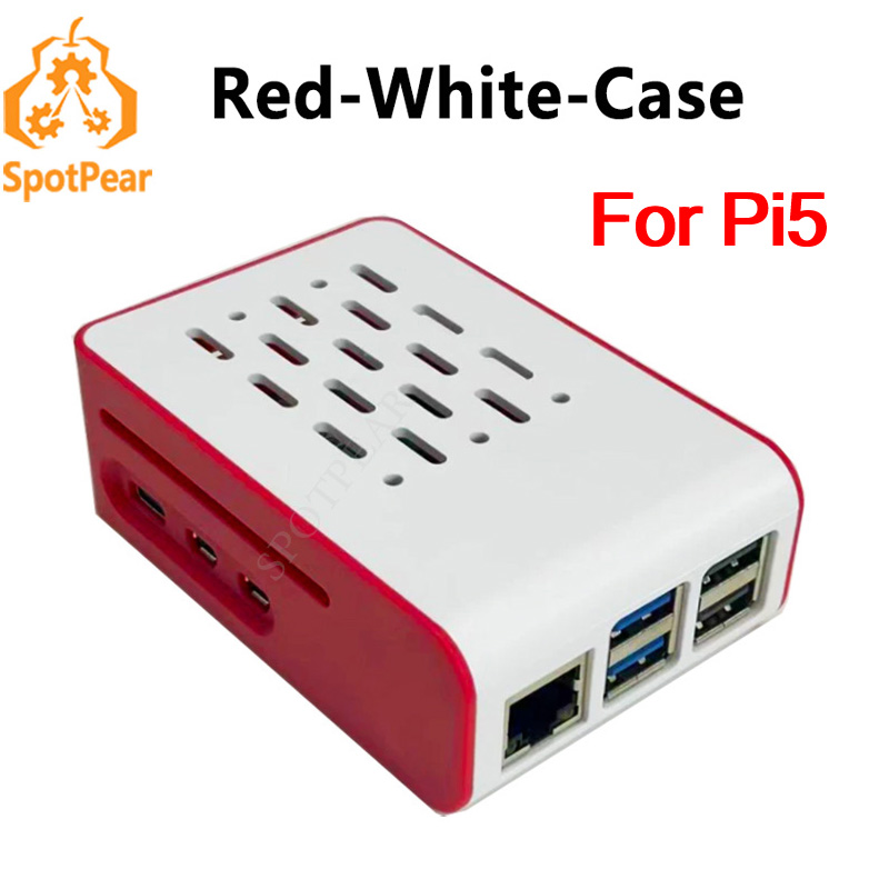 Raspberry Pi 5 8Gb Board - Raspberry Pi 5 Red-White cooling Case