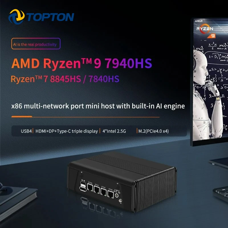 Super Deal Mini Soft Router AM - огляд і ціна Amd Ryzen 7 7840Hs Mini Pc