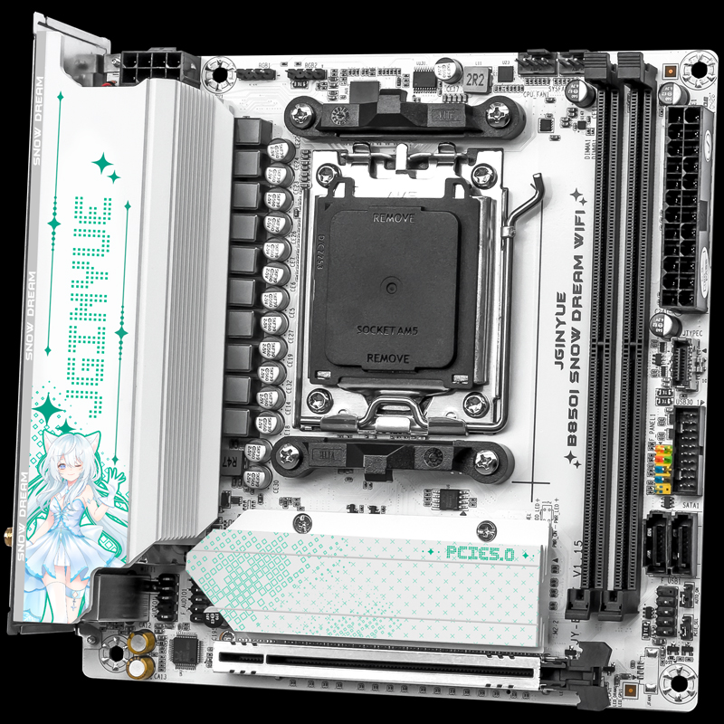 JGINYUE B850i Snow Dream WiFi  - огляд і ціна Nas Motherboard 8 Sata Mini Itx