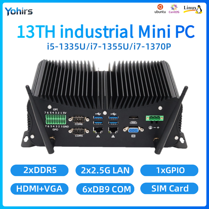 13th Fanless Mini Industrial P - огляд і ціна Fanless Industrial Pc Rs485 Core I7