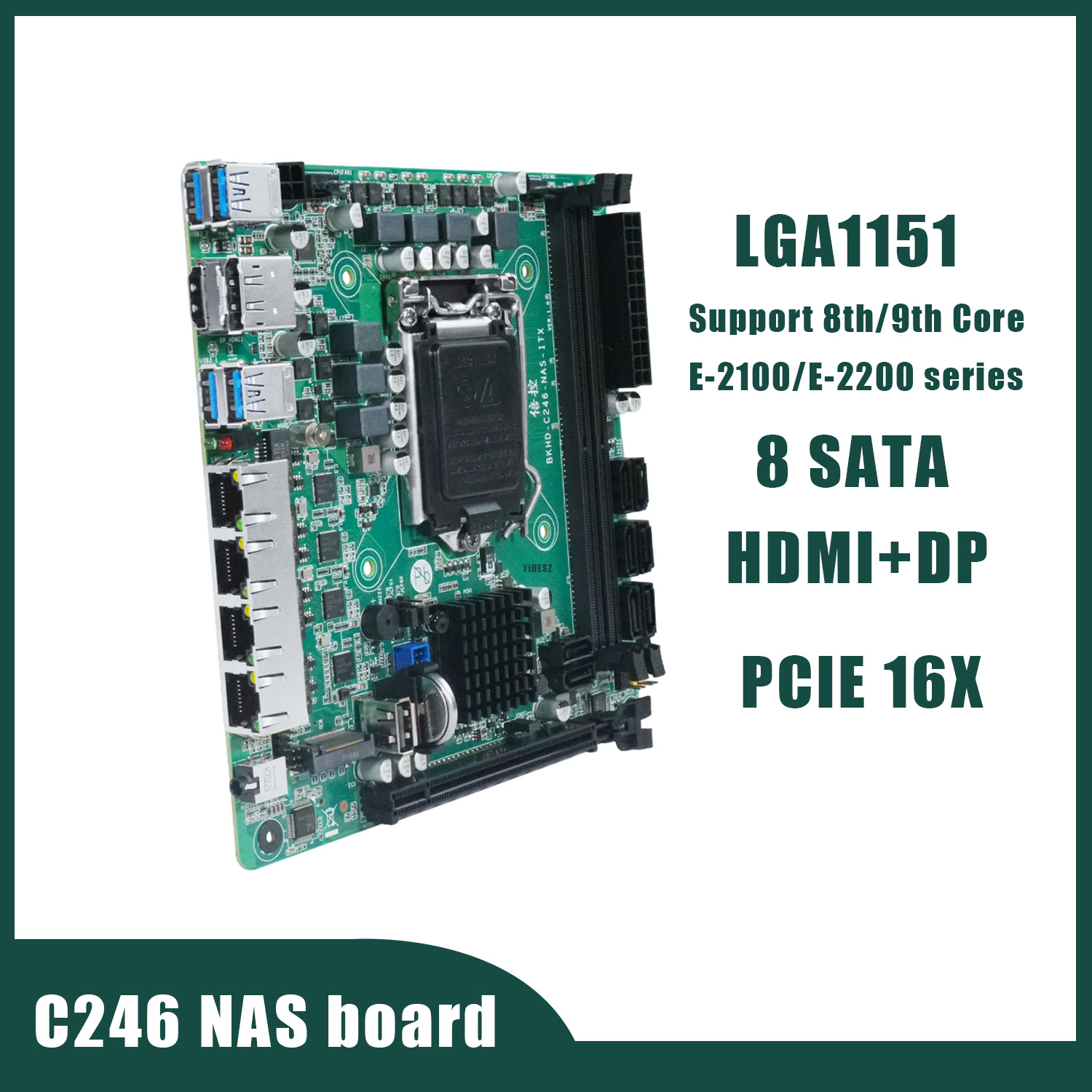 C246 NAS Motherboard 8 SATA 3. - огляд і ціна Nas Motherboard 8 Sata Mini Itx