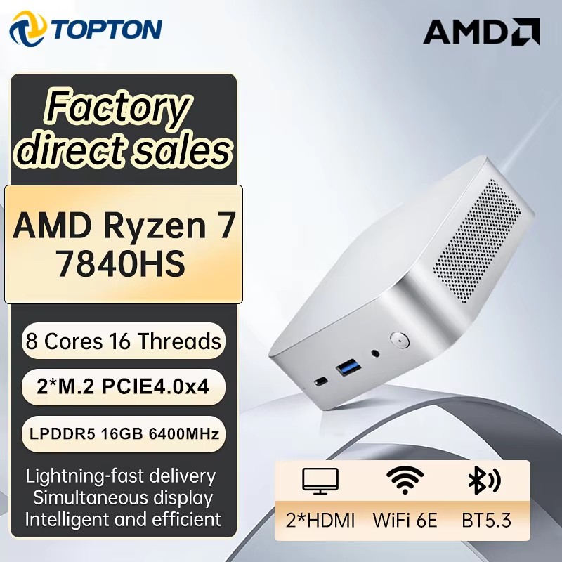 Topton Portable Gaming Mini PC - огляд і ціна Amd Ryzen 7 7840Hs Mini Pc