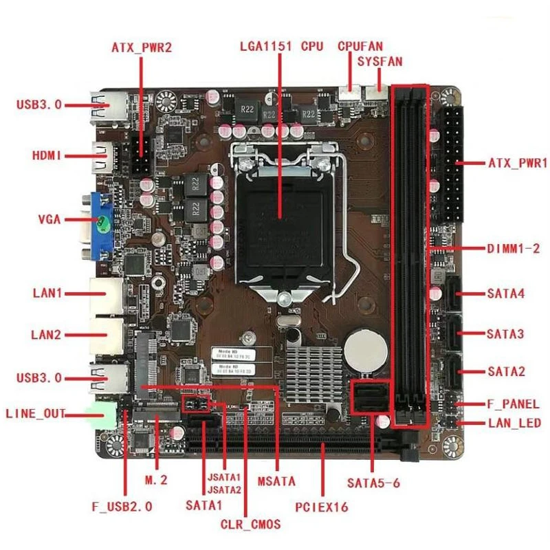 B365 Mini-ITX Motherboard LGA  - огляд і ціна Nas Motherboard 8 Sata Mini Itx