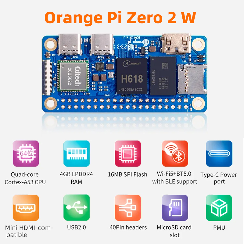 Orange Pi Zero 2W 4GB 2GB 1.5G - огляд і ціна Rockchip Rk3588 Development Board