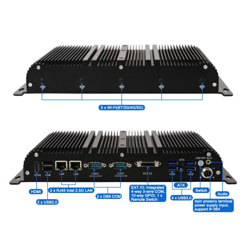 Rugged Fanless Industrial Comp - огляд і ціна Fanless Industrial Pc Rs485 Core I7