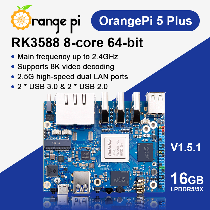 AvaCoreOrange Pi 5 Plus 16GB R - огляд і ціна Orange Pi 5 Plus 16Gb