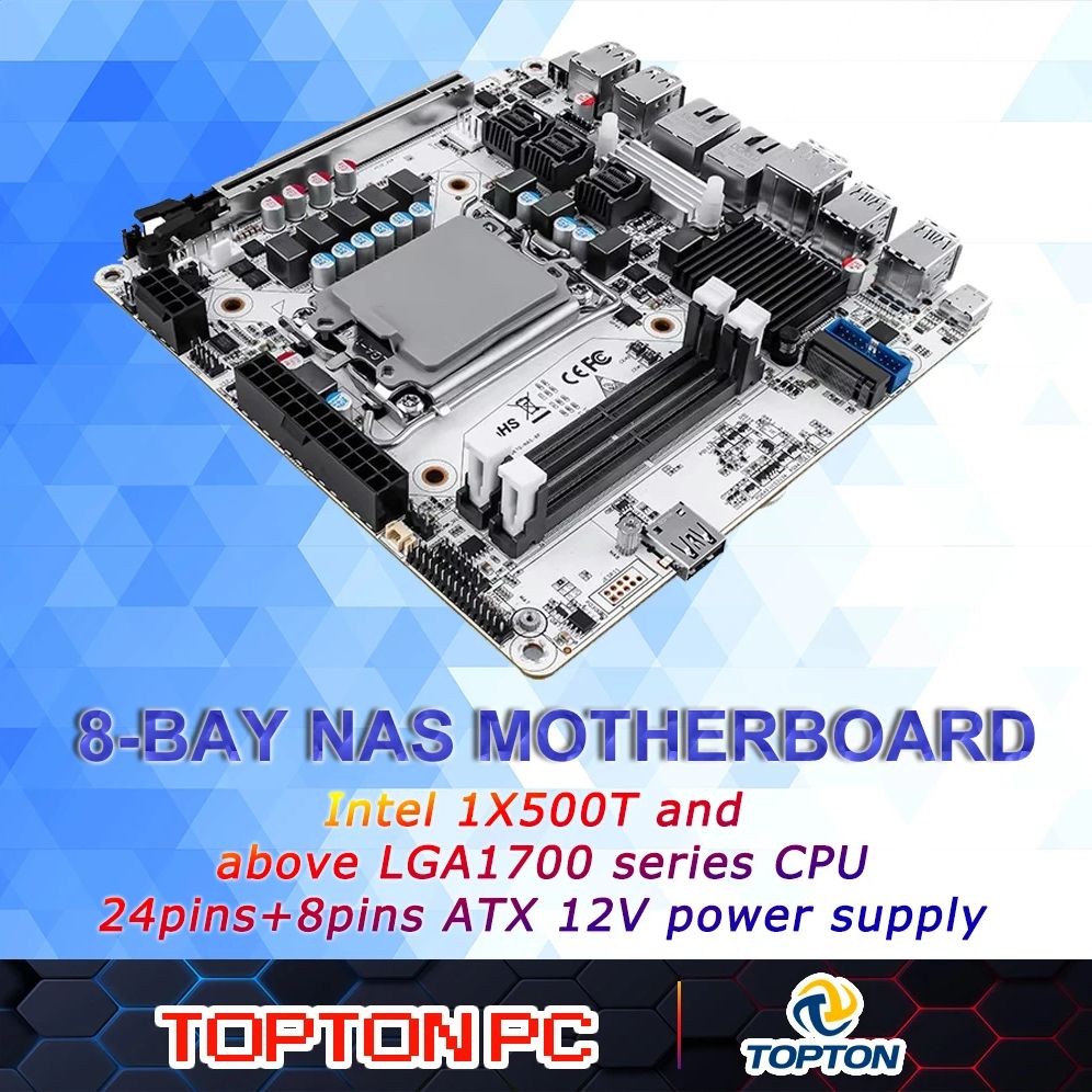 8-Bay NAS Mini ITX Motherboard - огляд і ціна Lga1700 Itx Motherboard Ddr5