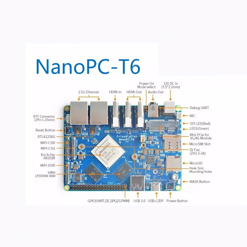 VoltSNanopc T6 Development Boa - огляд і ціна Rockchip Rk3588 Development Board