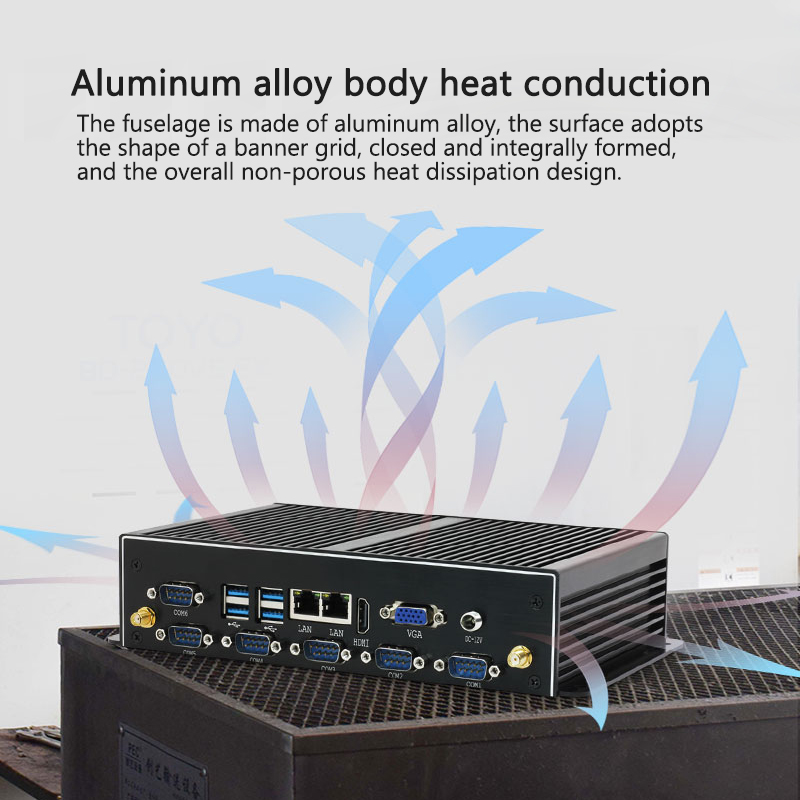 Industrial Mini PC Fanless Dua - огляд і ціна Fanless Industrial Pc Rs485 Core I7