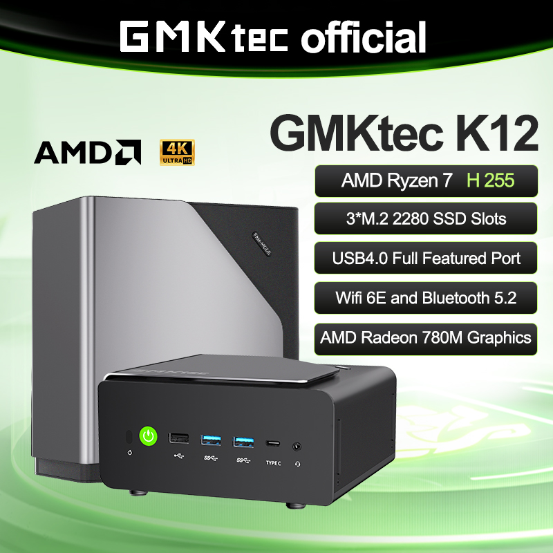 GMKtec K12 Mini PC AMD Ryzen™  - огляд і ціна Oculink Egpu Mini Pc