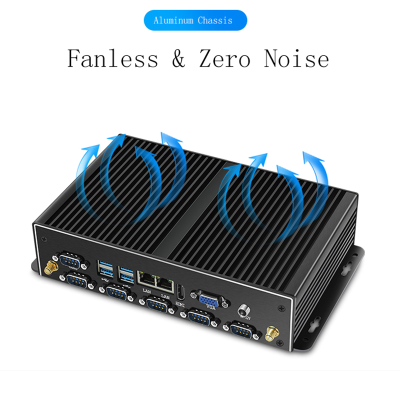 Mini Industrial PC Fanless Dua - огляд і ціна Fanless Industrial Pc Rs485 Core I7