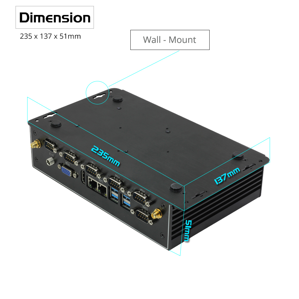 Mini Industrial PC Fanless Dua - огляд і ціна Fanless Industrial Pc Rs485 Core I7